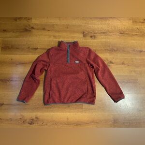 L.L. Bean Maroon 1/4 Snap Pullover